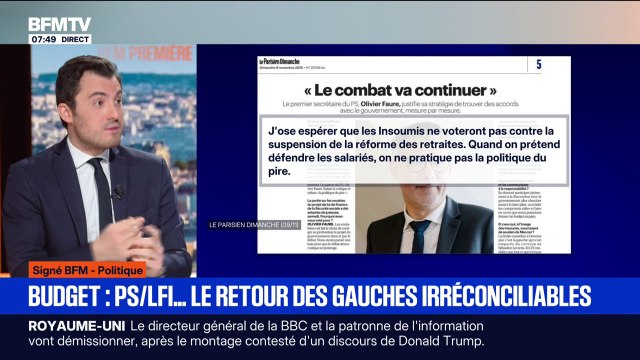 ÉDITO - Budget de la sécurité sociale: le parti socialiste et la France Insoumise ne sont plus d'accord sur rien