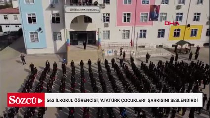 Batman’da 563 ilkokul öğrencisi, ‘Atatürk Çocukları’ şarkısını seslendirdi