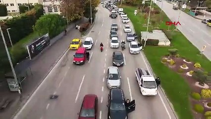 Bursa'da Ata'ya saygı drone kamerasında