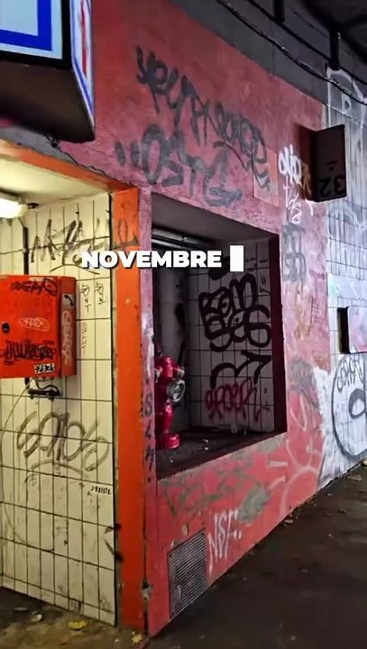 Rachida Dati en visite dans le tunnel des Halles aujourd'hui fermé et occupé par des squatteurs et des dealers