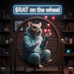 $Rat on the wheel chatting online.