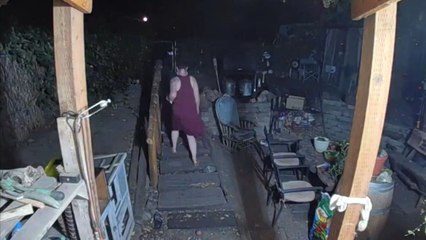 Doorbell camera captures woman's 'graceful fail' while heading to her car