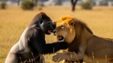 Gorilla vs lion