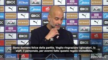 Pep Guardiola festeggia la sua 1000esima partita da allenatore