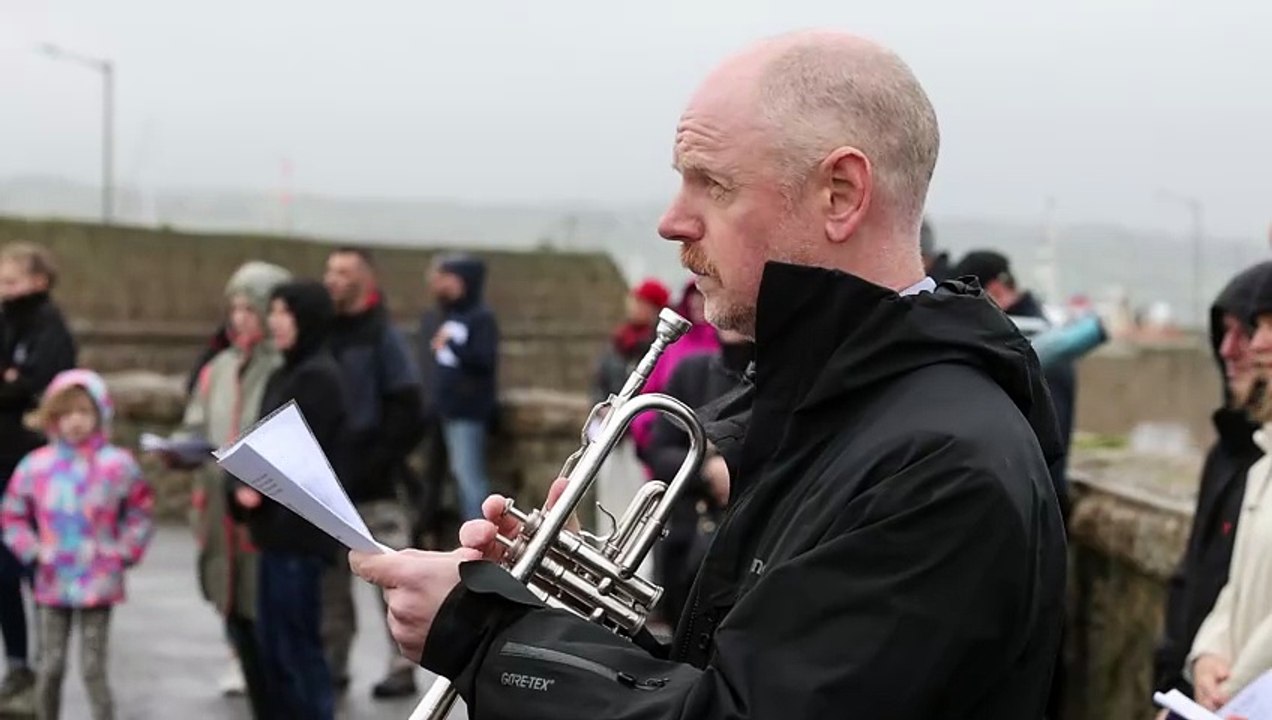 Matt Street played The Last Post at Penzance's Remembrance Service