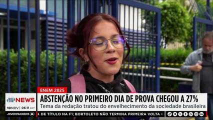 Enem: 1º dia tem abstenção de 27% e tema da redação sobre envelhecimento