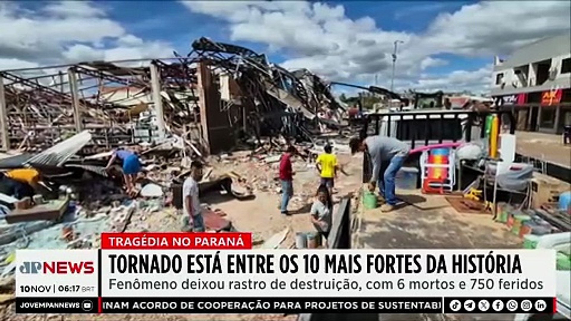 Tornado no Paraná pode ser um dos mais fortes da história; 6 mortos e 750  feridos