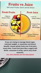 Whole Fruit vs. Fruit Juice A Comparison