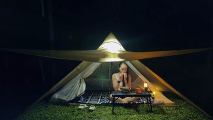 Brazilian Solo Camping Adventure 🌴 | Peaceful Night in the Jungle 🏕️✨