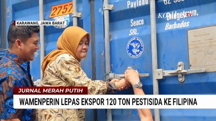 Wamen Perindustrian Lepas Ekspor 120 Ton Pestisida Buatan Karawang ke Filipina