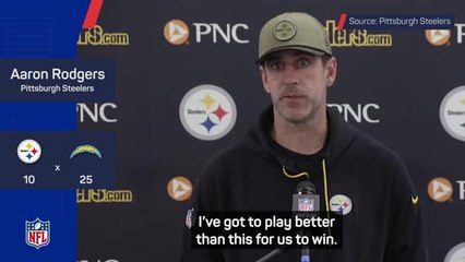 Rodgers accepts blame for Steelers' loss to Chargers