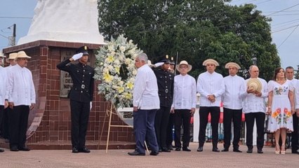 Actos protocolares conmemoran los 204 años del grito de independencia en Los Santos