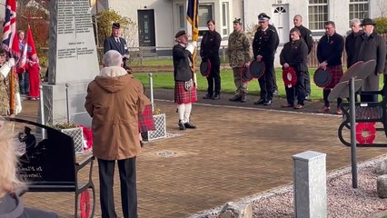 Remembrance Sunday service at Aviemore war memorial