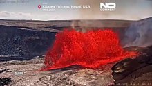 Vulcão Kilauea volta a entrar em erupção e lança jatos de lava de 330 metros