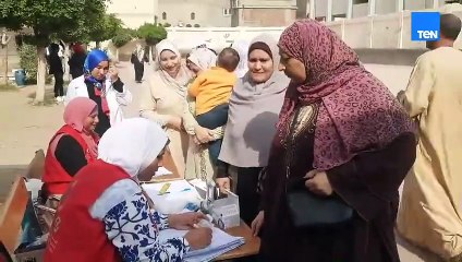 فرق طبية من مديرية الصحة بالبحيرة أمام اللجان الانتخابية للكشف عن الناخبين