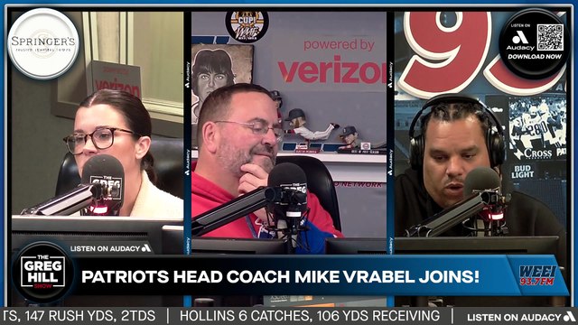 Patriots HC Mike Vrabel joins live! The Greg Hill Show!