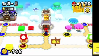 New Super Mario Bros 2 W5-TOWER ALL 3 STARS & Secret Area