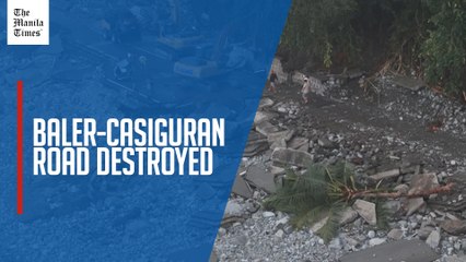 Baler-Casiguran Road destroyed by Super Typhoon Uwan