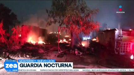 Incendio consume en su totalidad a tres tejavanes en Nuevo León