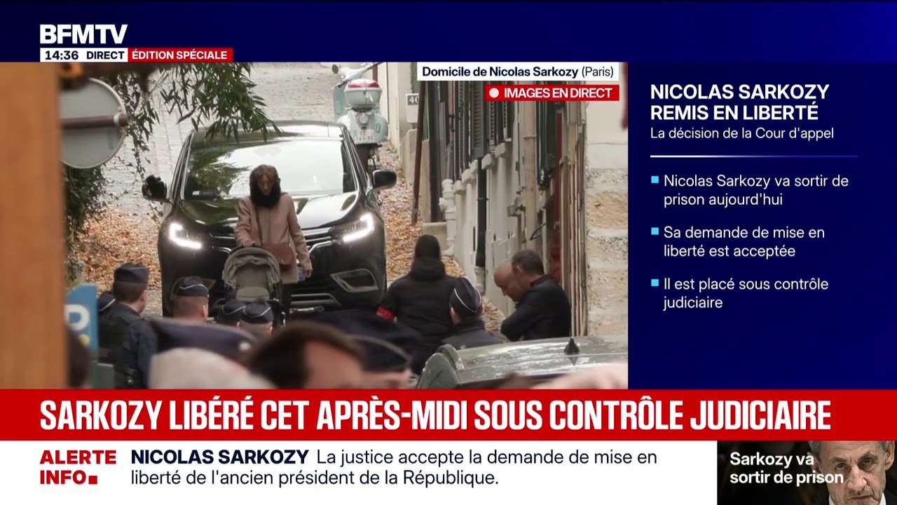 Le véhicule de Nicolas Sarkozy a quitté son domicile parisien