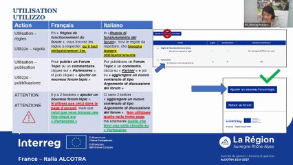 [WEBINAIRE] Lancement du Forum ALCOTRA