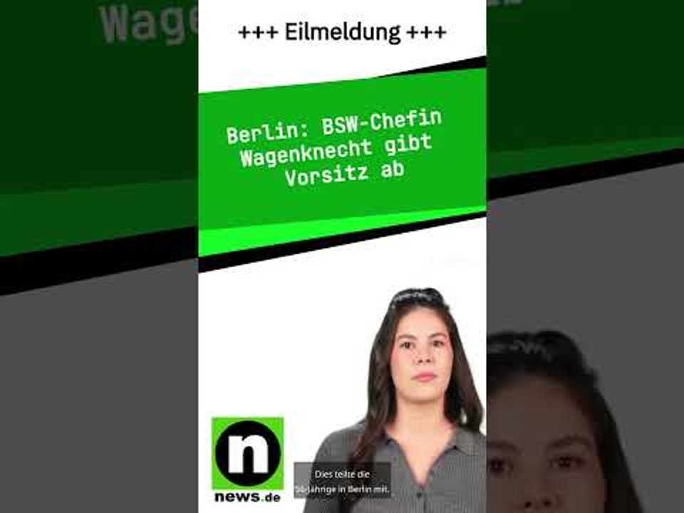 BSW-Chefin Wagenknecht gibt Vorsitz ab