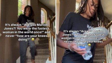 L'ex sprinter Marion Jones fatica a scendere le scale