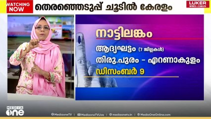 തെരഞ്ഞെടുപ്പ് ചൂടിൽ കേരളം; വോട്ടെടുപ്പ് ഡിസംബർ 11നും 13നും