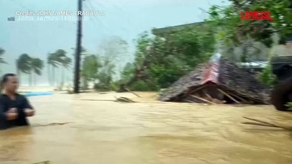 Filippine, il tifone Fung-wong si abbatte sul Paese: le immagini della devastazione