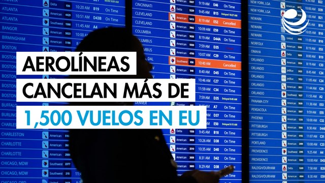 Aerolíneas cancelan más de 1,500 vuelos en Estados Unidos este lunes por cierre de gobierno