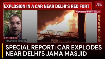 Blast Rocks Delhi's Jama Masjid Area, Cars Engulfed In Flames