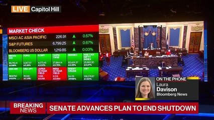 US Senate Advances Plan to End Government Shutdown