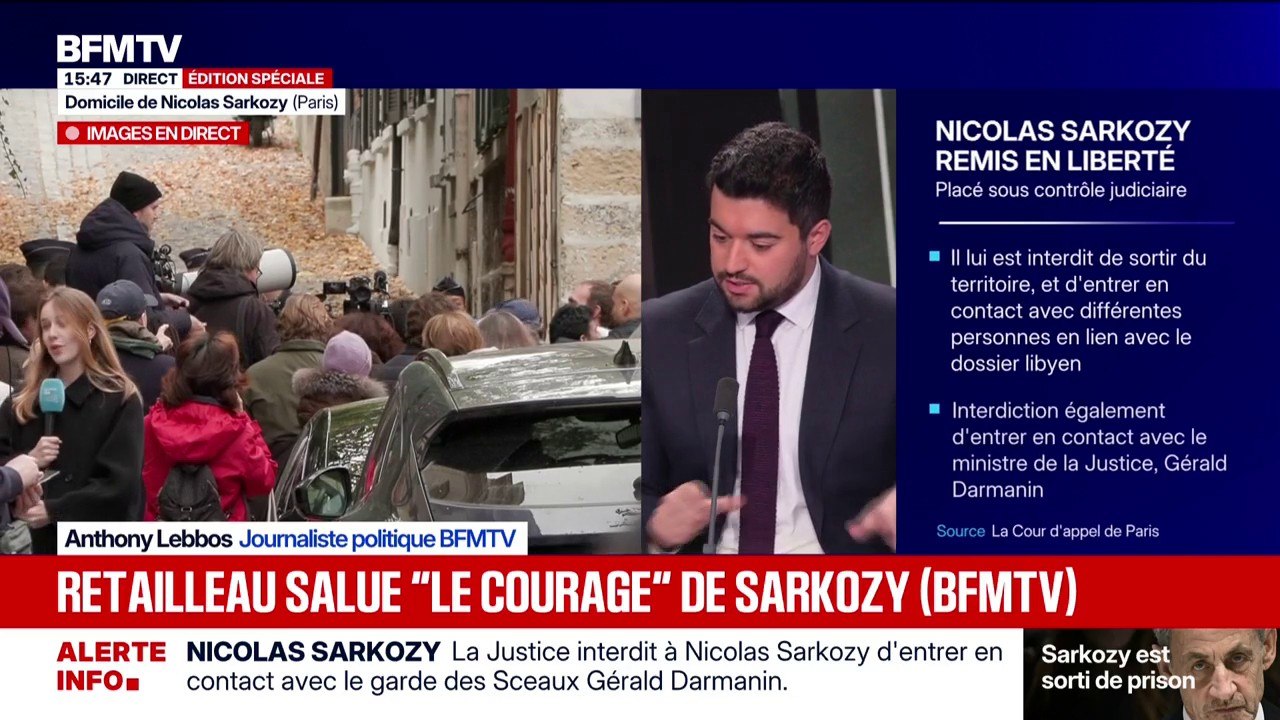 Nicolas Sarkozy libéré: Bruno Retailleau salue "le courage" de l'ex-président auprès de BFMTV