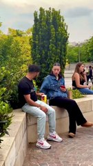 He puts something in his glass 😳