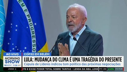 Lula: “Fazer COP aqui é um DESAFIO tão grande quanto ACABAR com a POLUIÇÃO na Terra”