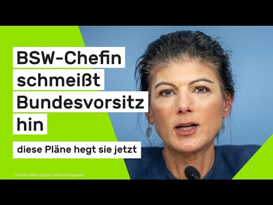 Sahra Wagenknecht: BSW-Chefin schmeißt Bundesvorsitz hin - diese Pläne hegt sie jetzt