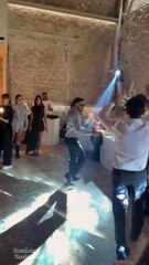 Ο Νίκος Πολίτης στον γάμο του 2