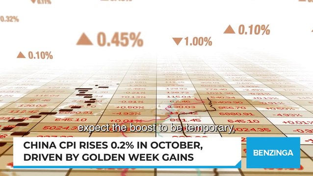 China CPI Rises 0.2% In October, Driven By Golden Week Gains