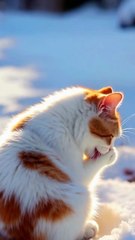 Snow Cat Adventure! 🐾❄️ Cutest Kitty Ever Playing in the Snow 😻✨