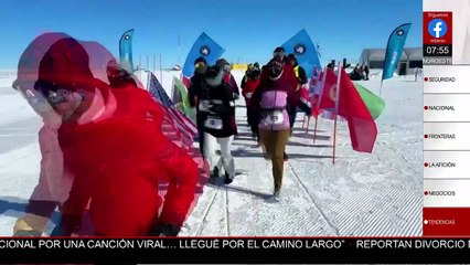 Atleta chino rompe récord en la Antarctic Ice Ultra 2025