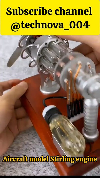 Aircraft model Stirling engine #mechanicalengineering #innovation #engineeringbasics #viral