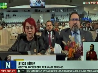 Min. Gómez destaca en ONU que Venezuela impulsa modelo de desarrollo del turismo tecnológico