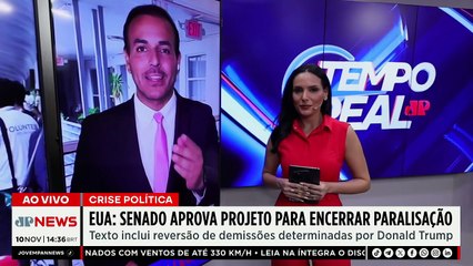 Senado dos EUA aprova fim do shutdown; saiba mais | TEMPO REAL