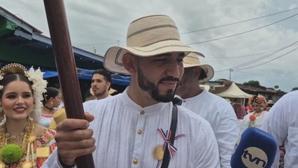 José 'Chema' Caballero, abanderado del 10 de noviembre en La Villa de Los Santos