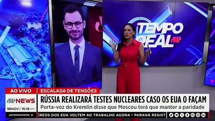 Rússia ameaça retomar testes nucleares após decisão de Trump | TEMPO REAL