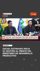 OSCAR Justiniano inicia su gestión al frente del Ministerio de Desarrollo Productivo