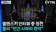 젤렌스키 인터뷰 중에도 '정전'...졸리 "인간 사파리 경악" / YTN