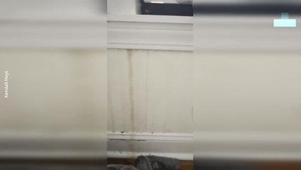 Rain Floods Inside Apartment During New York Storm