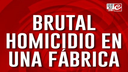 Brutal homicidio en una fábrica: policía científica perita en el lugar