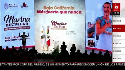La gobernadora de Baja California, Marina del Pilar Ávila, rindió su cuarto informe de gobierno, donde resaltó logros en materia de desarrollo social,